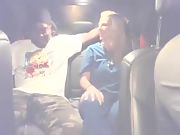 Uber driver role playing for molten blonde humungous boob wife and huge black man rod